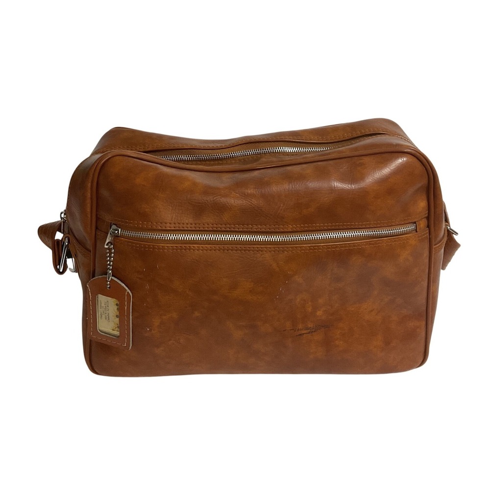 Messenger Bag Unisex Large Cognac Brown Top Grain Cowhide Vintage Style Isreal